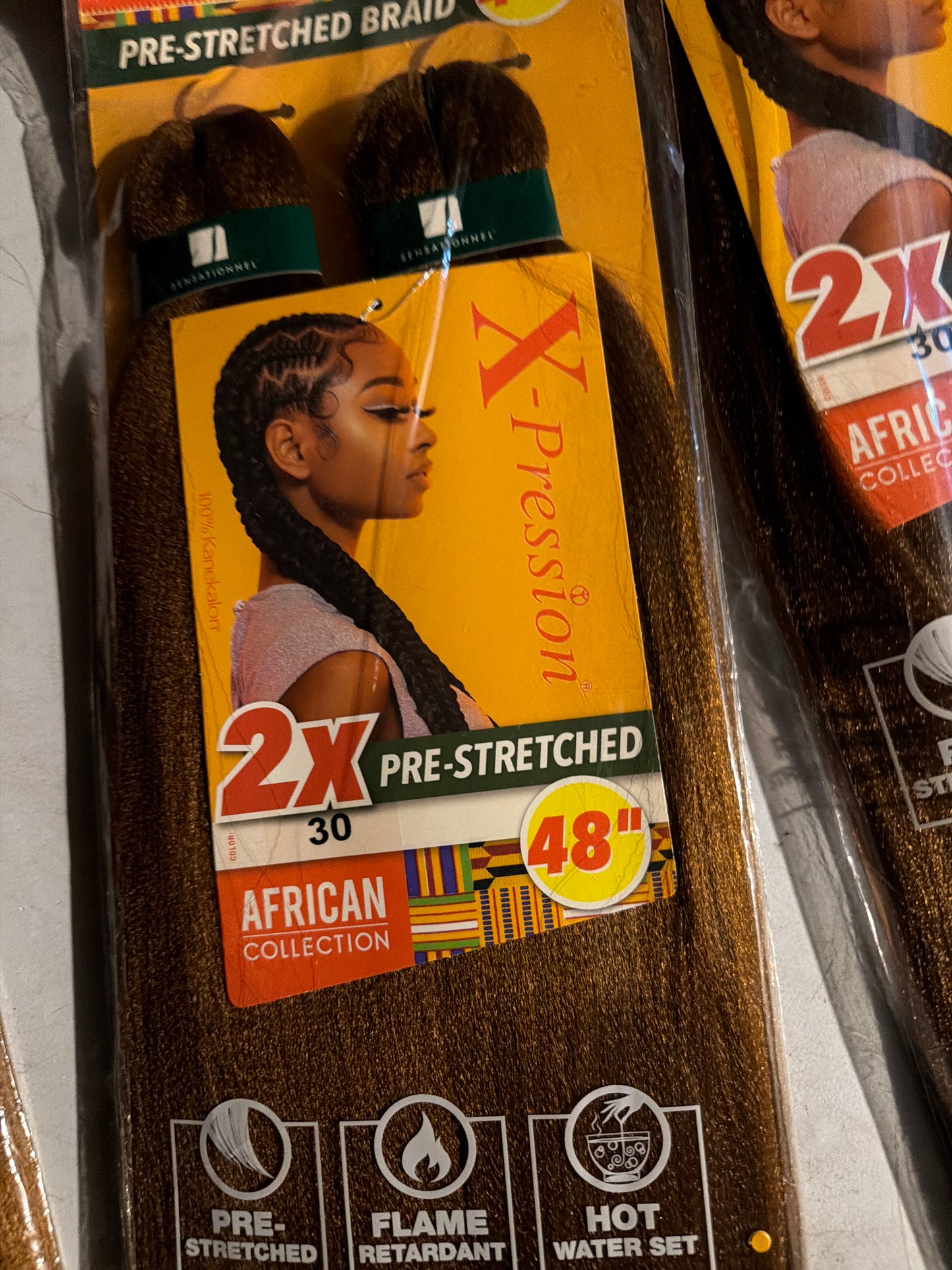 Sensationnel X-Pression African Collection 2X Pre-Stretched Braiding Hair 48” – Color 30