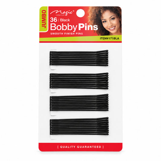 MAGIC- Jumbo 36 Black Bobby Pins