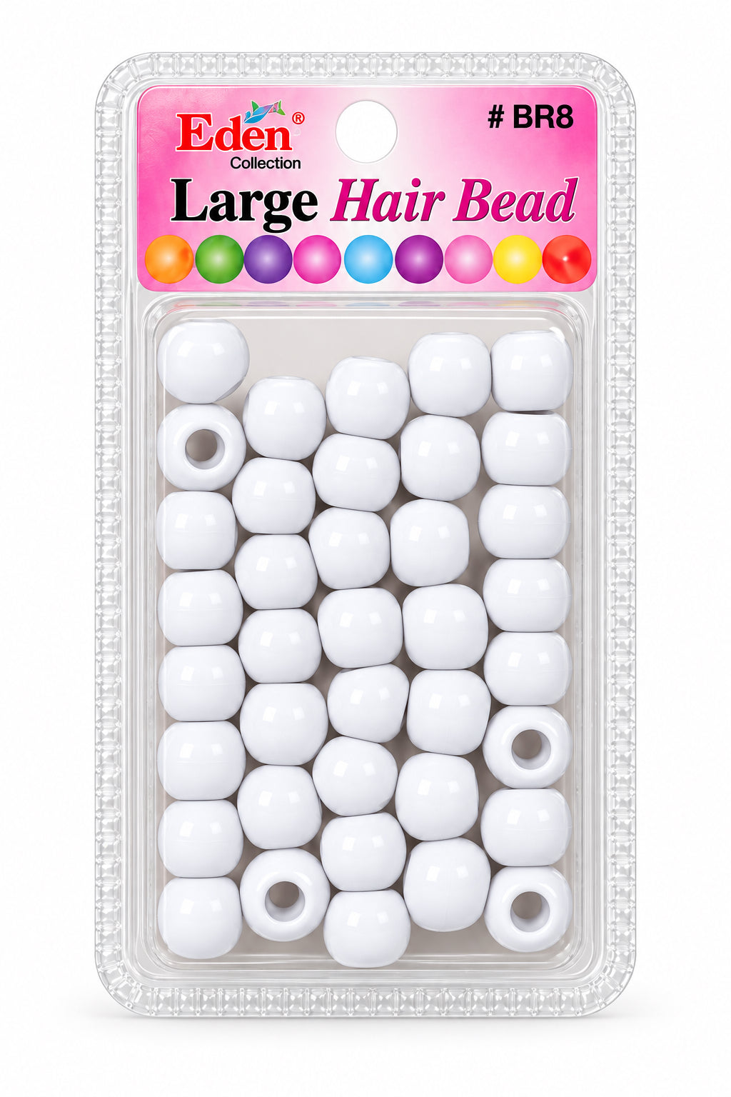 EDEN- Large Hair Bead -color white-