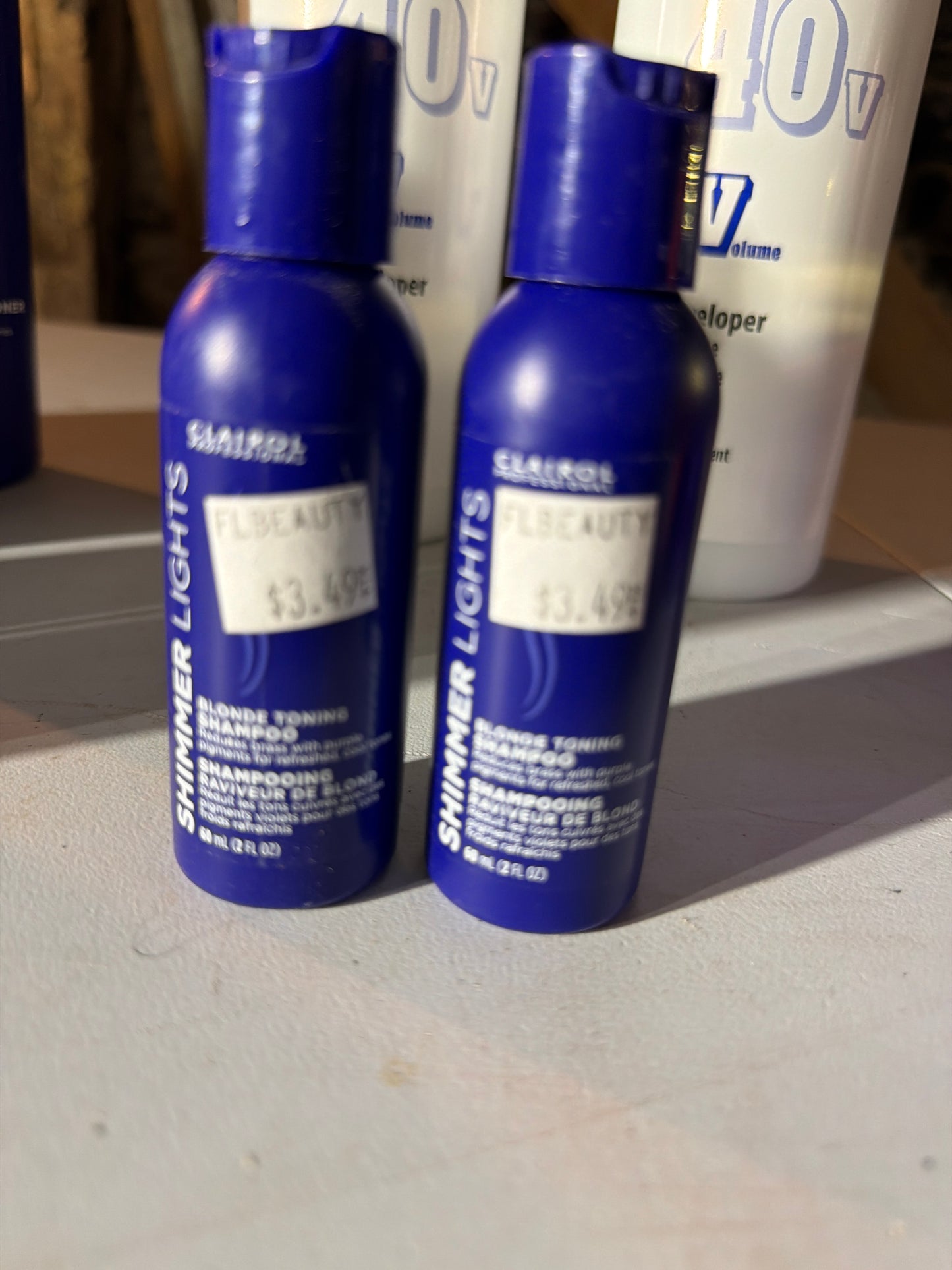 Clairol Professional Shimmer Lights Blonde Toning Shampoo Travel Size 2 fl oz (60 mL)