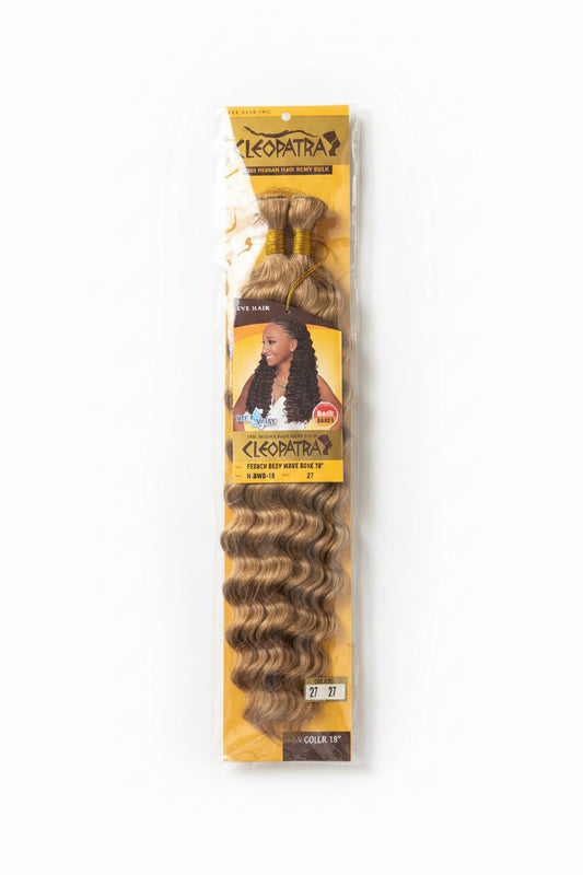Cleopatra 100% Human Hair Remy Bulk 18” color 27