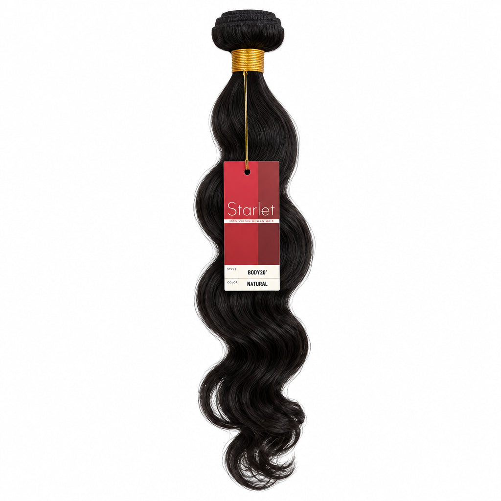 SCARLET- 100% Virgin Human Hair Body Wave 20” -Color Natural-