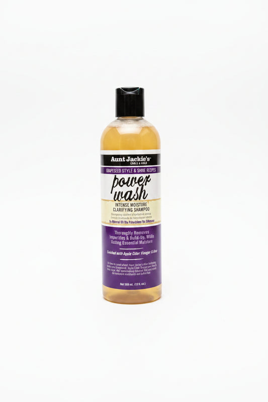 Aunt Jackie’s Grapeseed Style & Shine Recipes Power Wash Intense Moisture Clarifying Shampoo – 12 fl oz