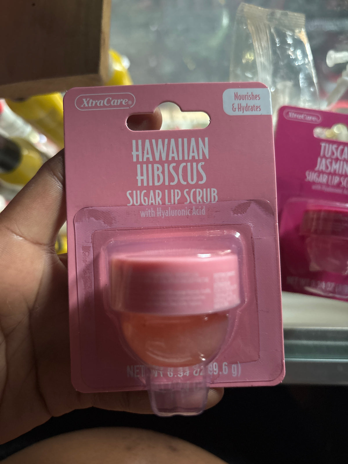 Xtracare- Hawaiian Hibiscus with Hydraulic Acid Sugar Lip Scrub 0.34oz.(9.6g)
