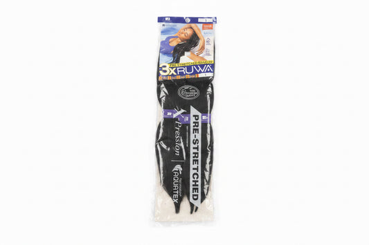 3X RUWA Pre-Stretched Braiding hair 24”-Color 1-