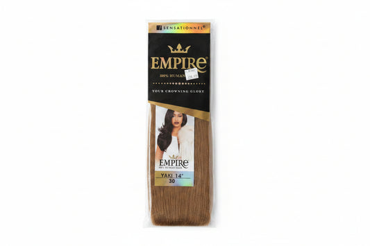 Empire 100% Human Hair Yaki Weave 14” – Color 30