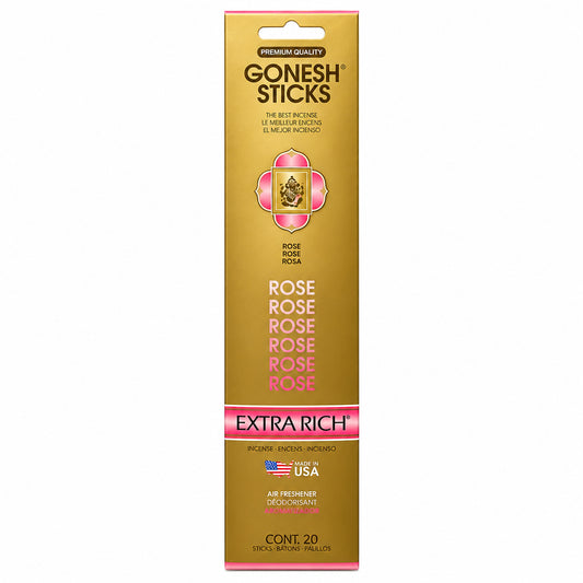 PREMIUM QUALITY- Gonesh Sticks-Rose cnt 20