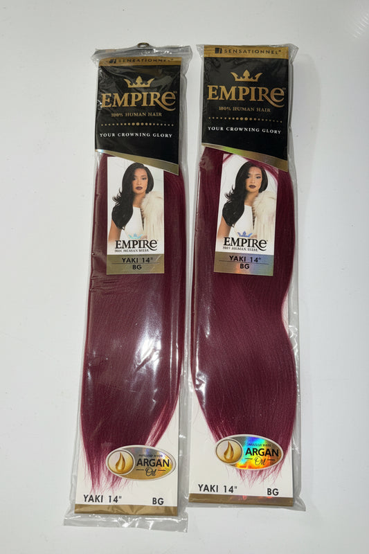 Empire 100% Human Hair Yaki 14” color BG