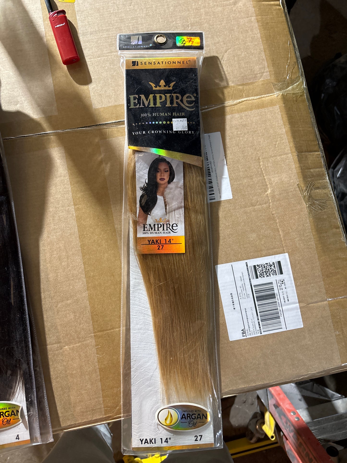 SENSATIONAL EMPIRE 100% Human Hair YAKI 14”-color 27-