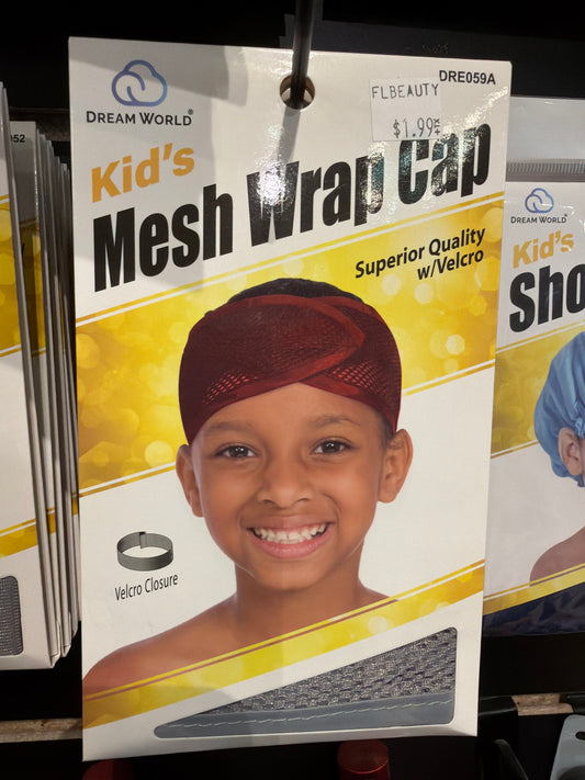 Kids mesh wrap cap