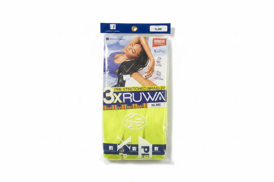 X-Pression RUWA 3X Pre-Stretched Braiding Hair 24” – Color NLime