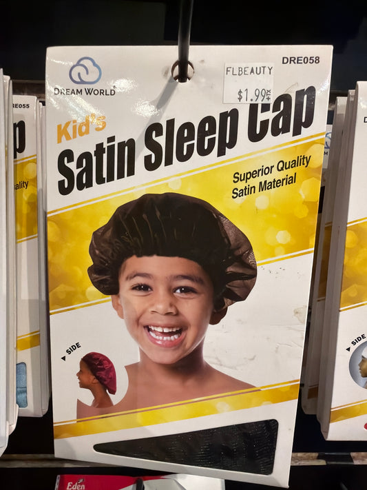 Kids satin sleep cap