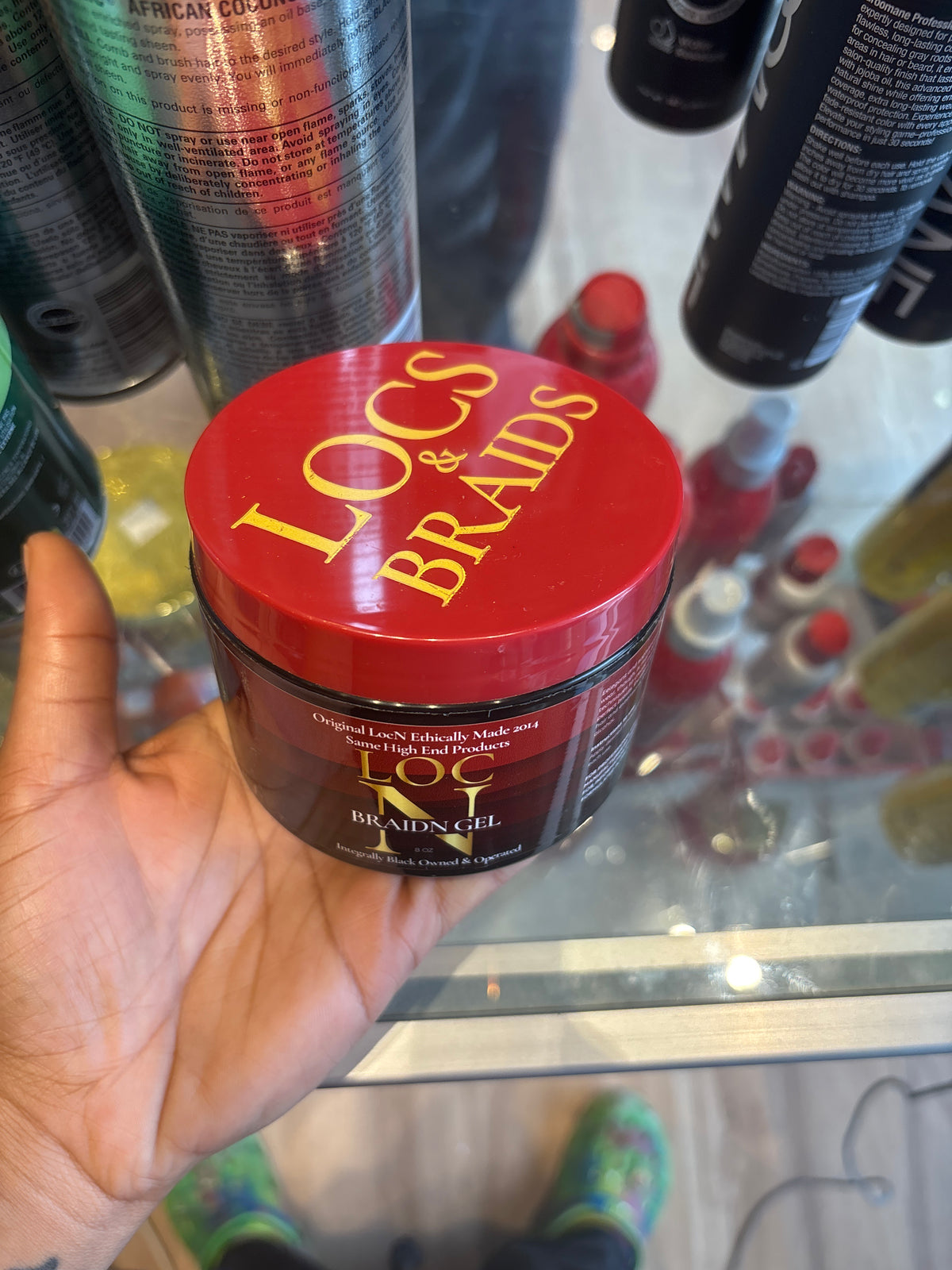 LOCN- Locs&Braids Loc,Twist,Braids,Weave,Edge Gel- 8.oz.