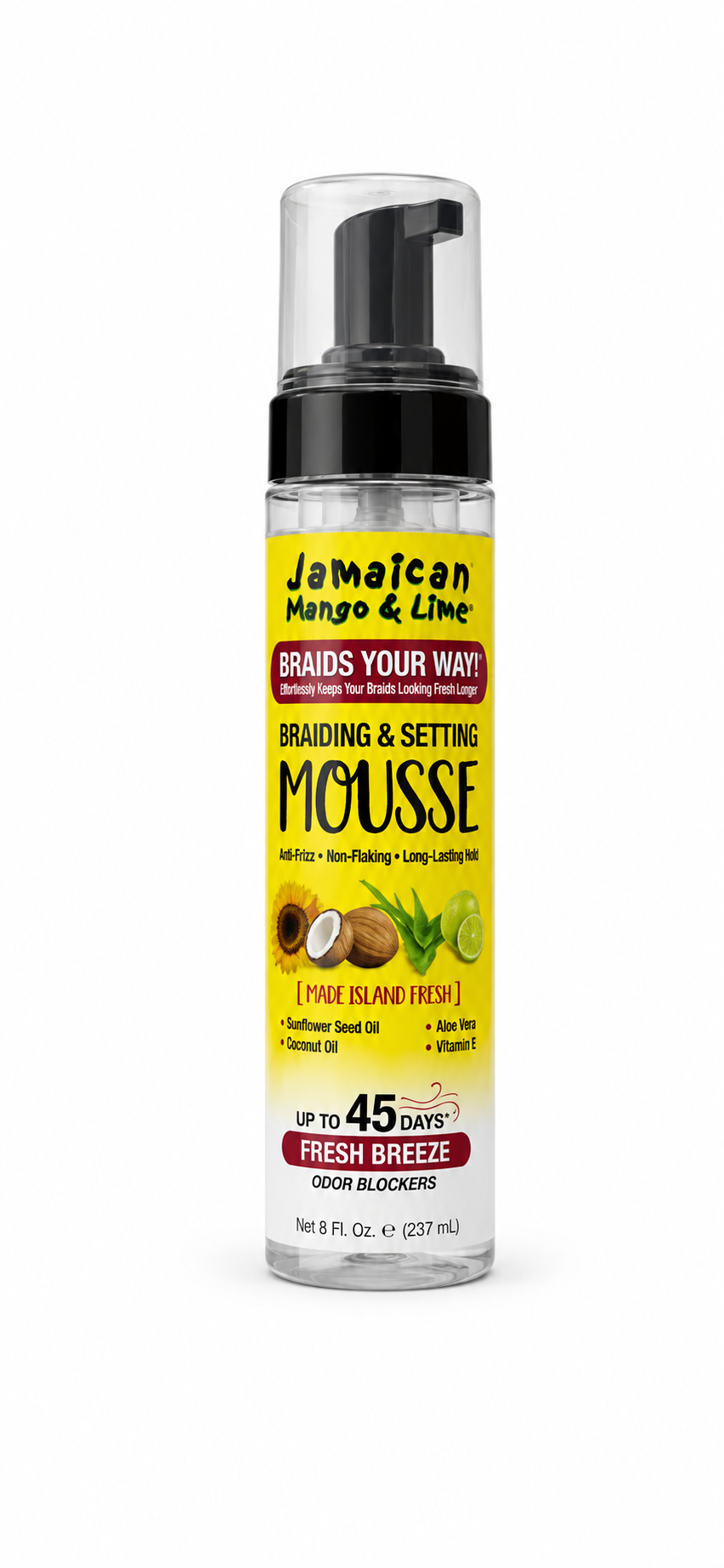 JAMAICAN MANGO &LIME Braids Your Way!-Braiding And Setting Mousse 8Floz