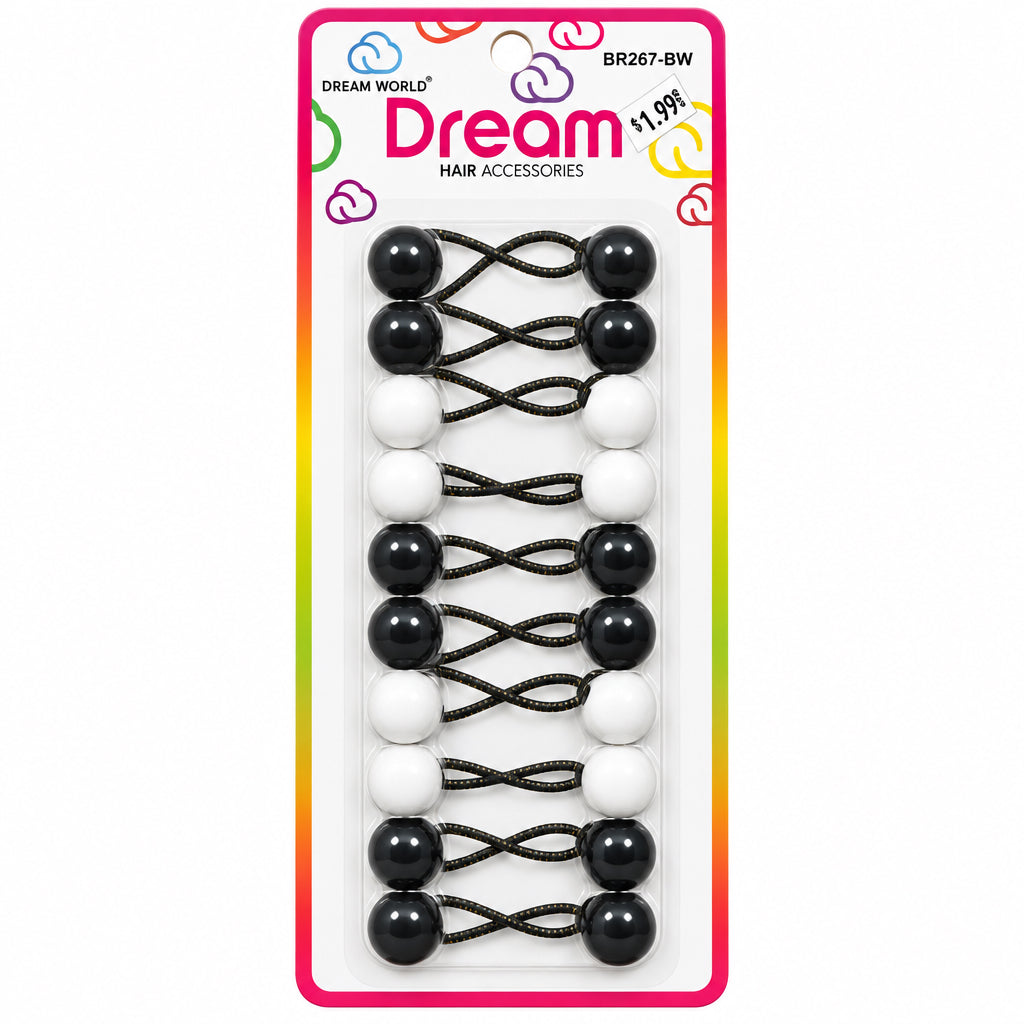 DREAMWORLD- Dream Hair accessories- color Black/White-