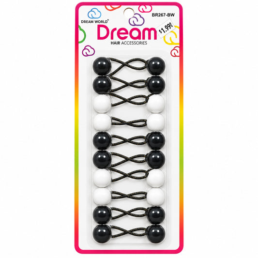 DREAMWORLD- Dream Hair accessories- color Black/White-