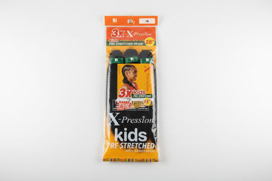 X-Pression Kids 3X Pre-Stretched Braid 28 Inch – #1B