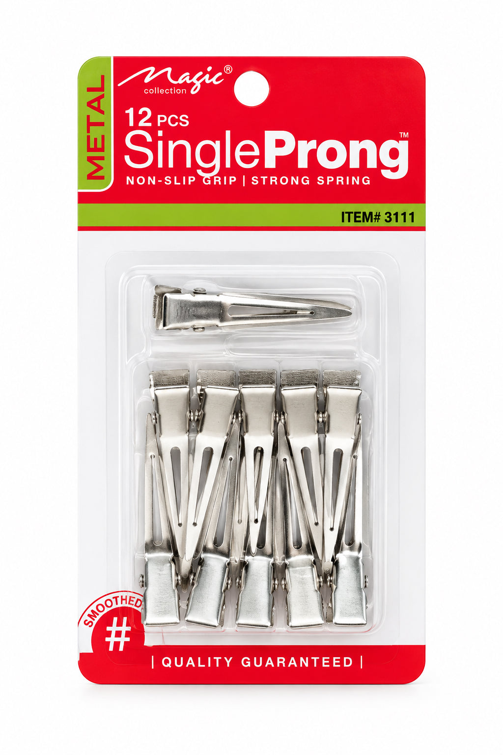 MAGIC COLLECTION- Metal Single Pong Clip 12pc