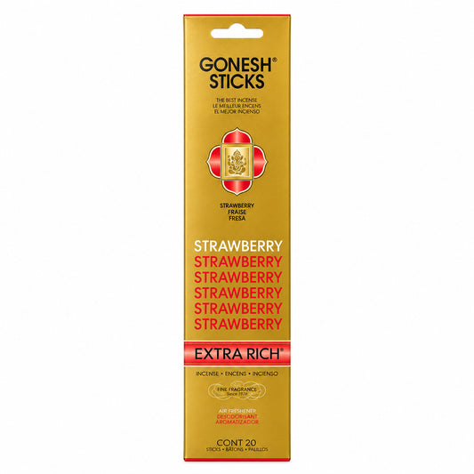 PREMIUM QUALITY- Gonesh Sticks-Strawberry cnt 20