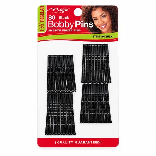 MAGIC- Regular 1 3/2” 80 Black Bobby Pins