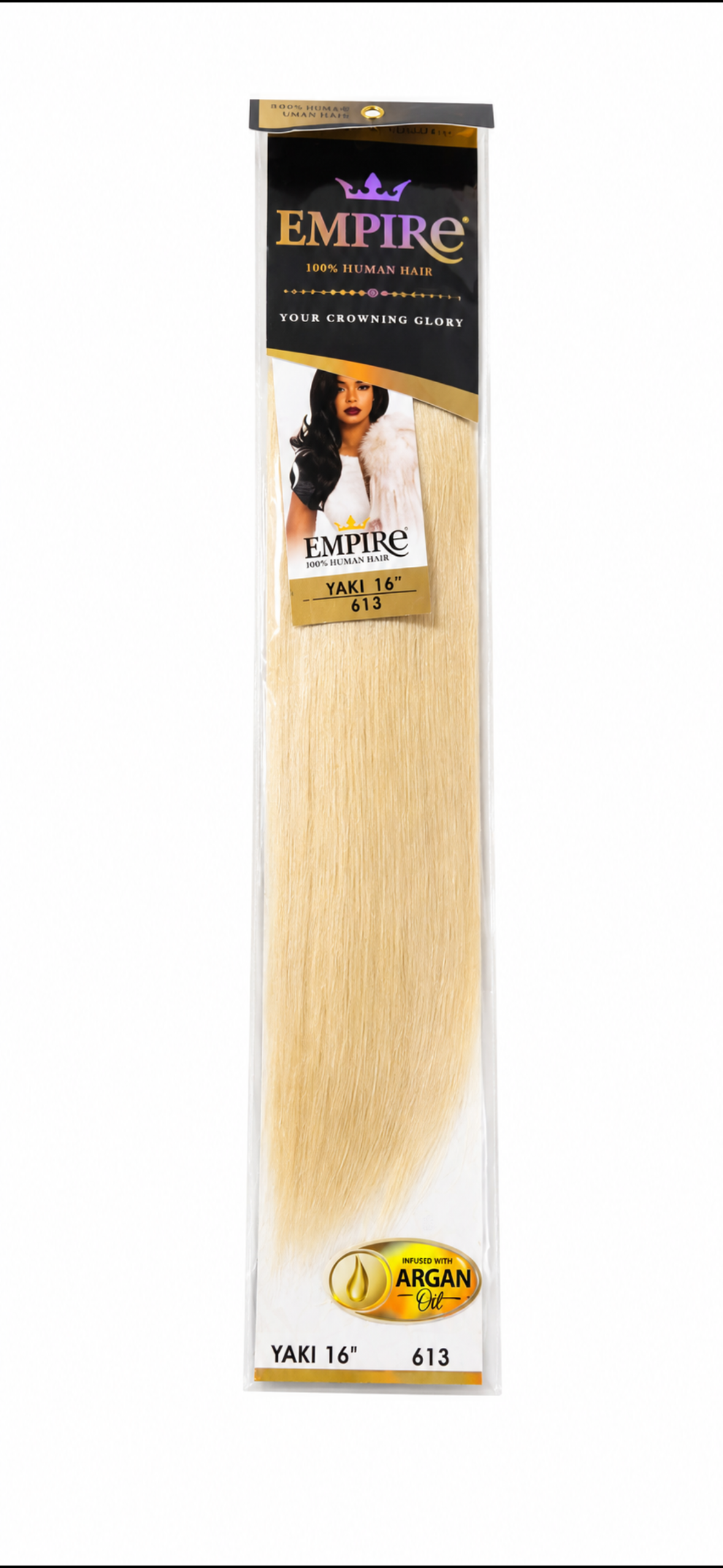 Empire 100% Human Hair Yaki 16” – Color 613