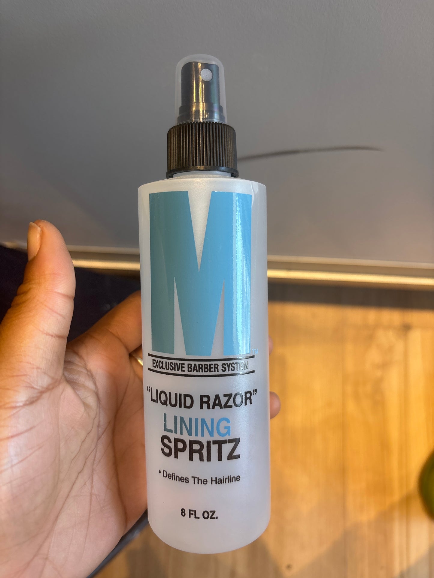 M Exclusive Barber System- “Liquid Razor” Lining Spritz 8Floz.