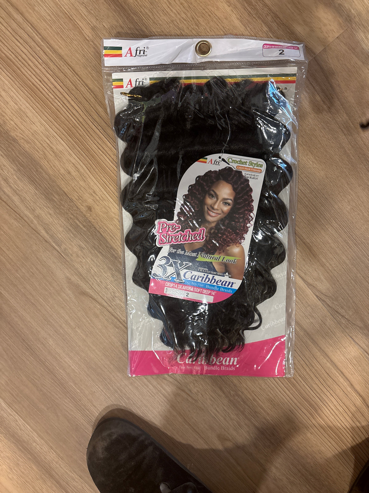AFRI-NAPTURAL- 3X Caribbean Pre-stretched Aruba Soft Deep 14”-Color 2-