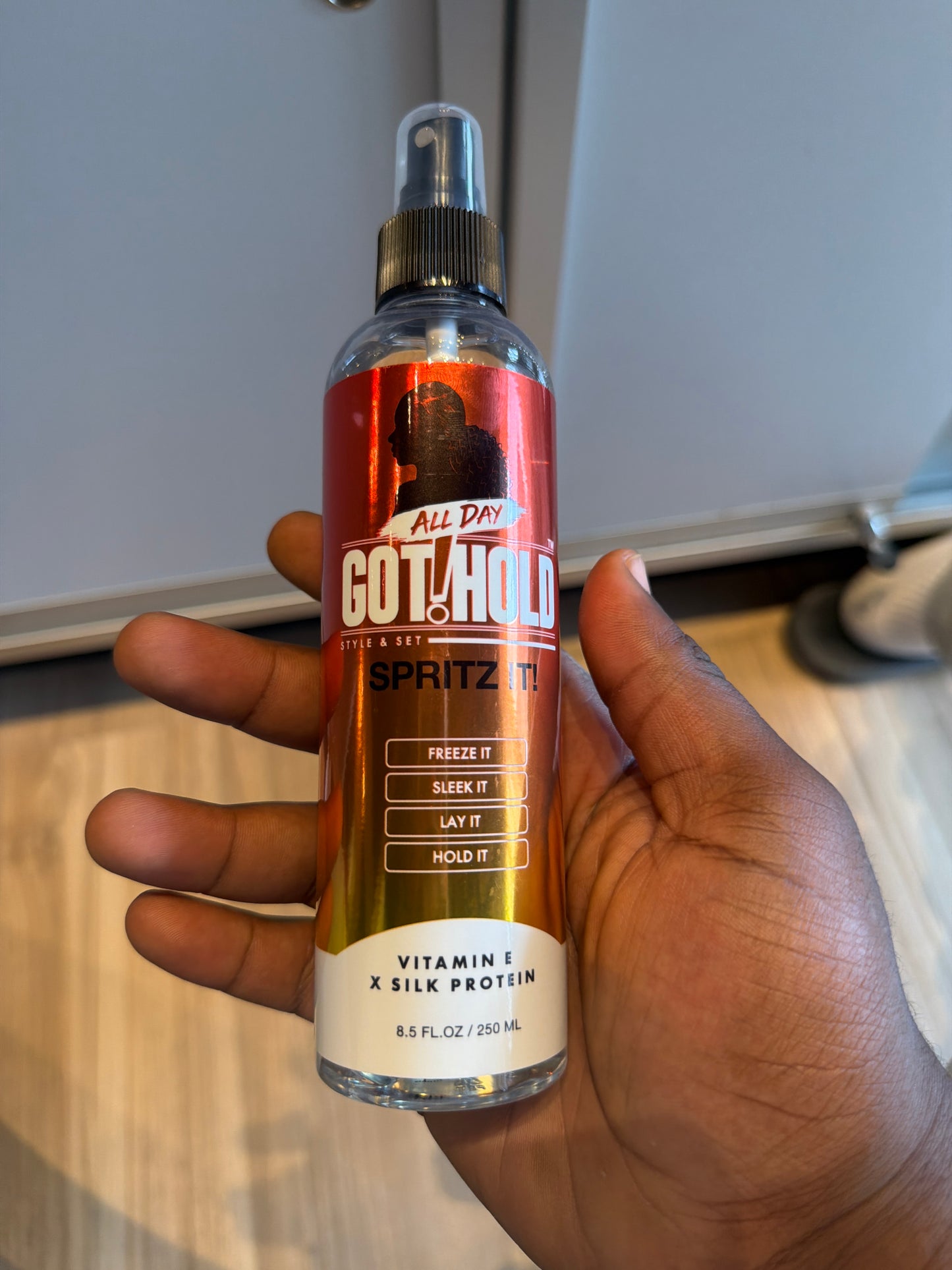 All day got hold spritz it!