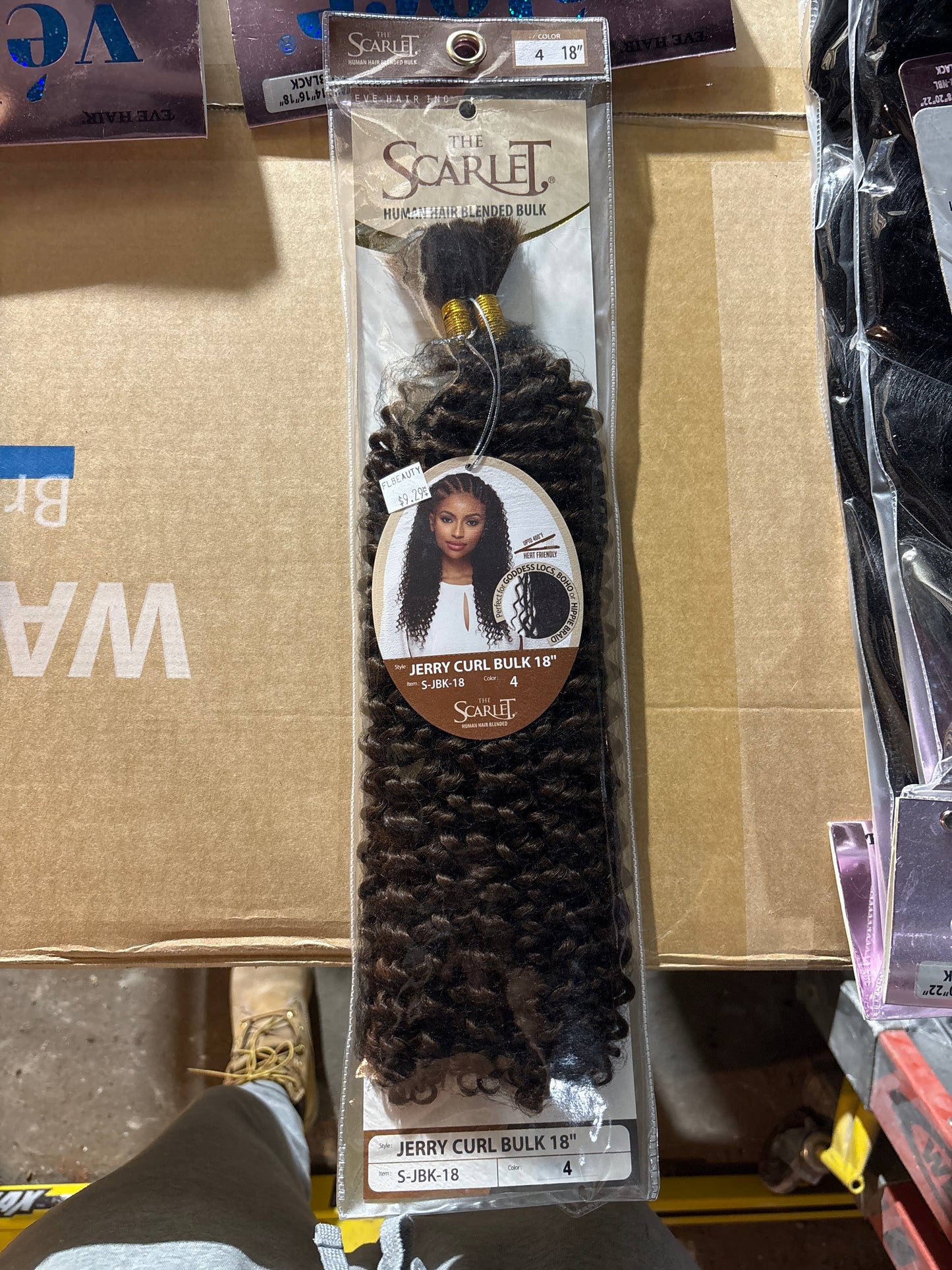 The Scarlet HUMAN HAIR BLENDED JERRY CURL BULK 18”
