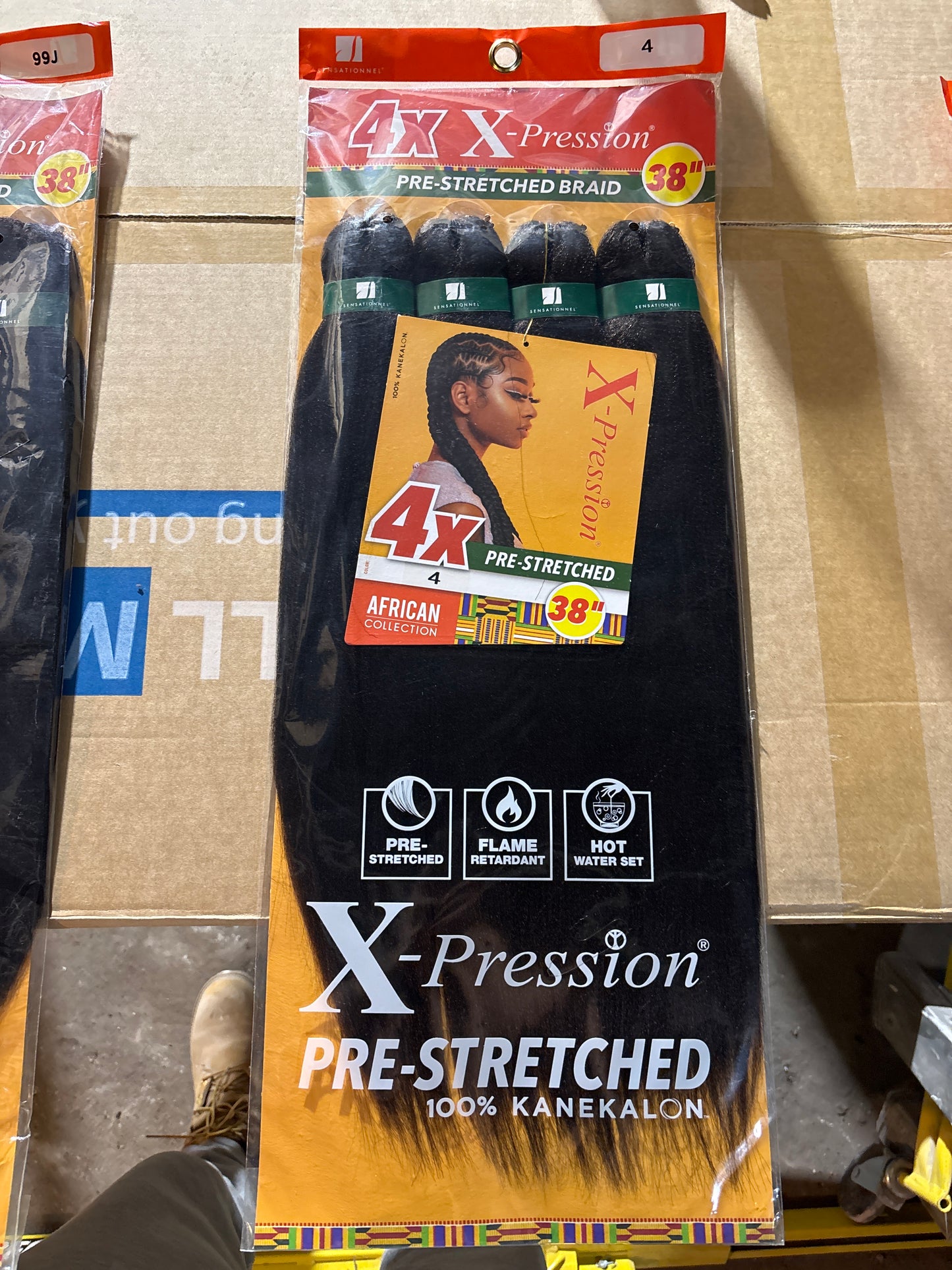 4X-Pression Pre-stretched braiding hair -color 4 - 38”