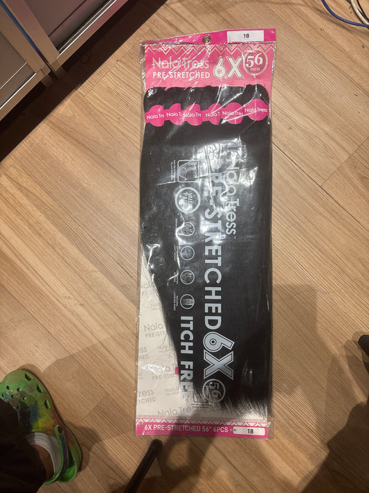 Nala Tress- 6X Pre-Stretched pack braiding Hair 56”
