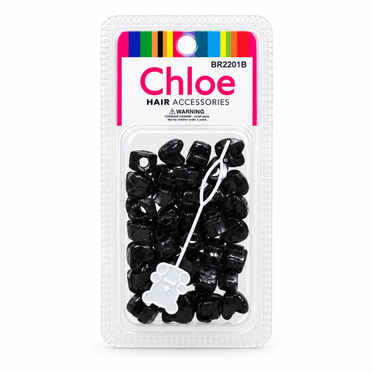 CHLOE Hair Heart Shaped Accessories -color Black-