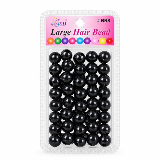 EDEN- Large Hair Bead -color Black-