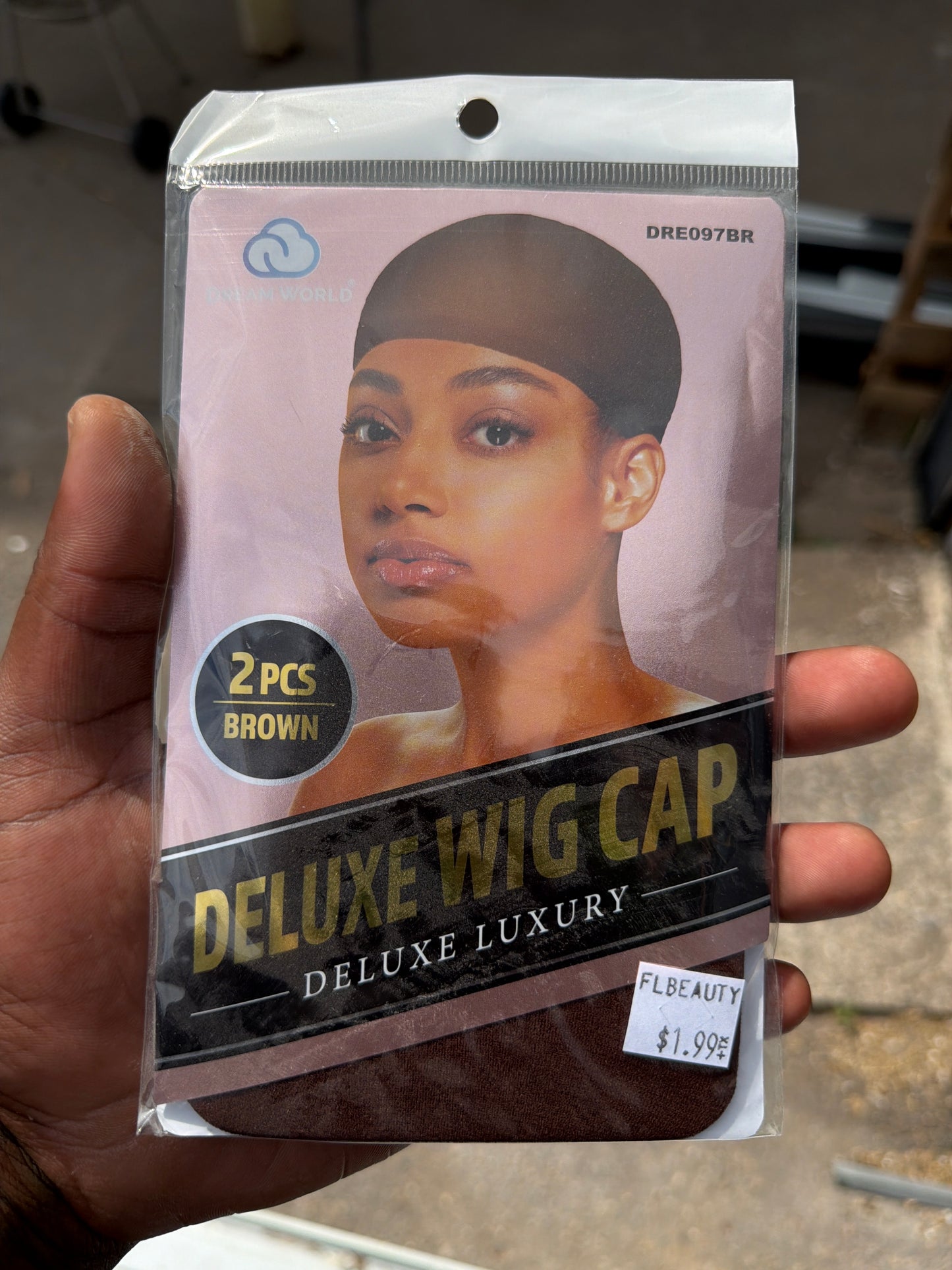 Brown Deluxe wig cap