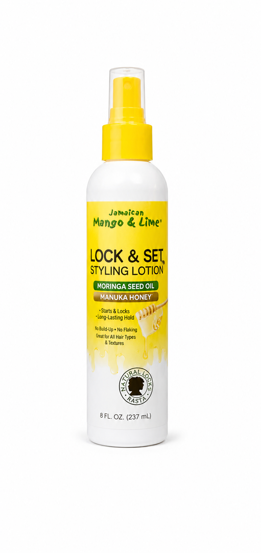 JAMAICAN MANGO &LIME Braids Your Way!- LOCK & SET Styling Lotion Moringa Seed Oil & Manuka Honey