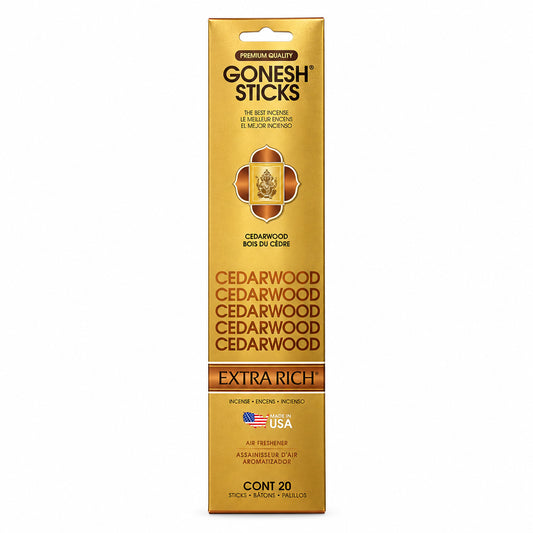 PREMIUM QUALITY- Gonesh Sticks-Cedarwood cnt 20