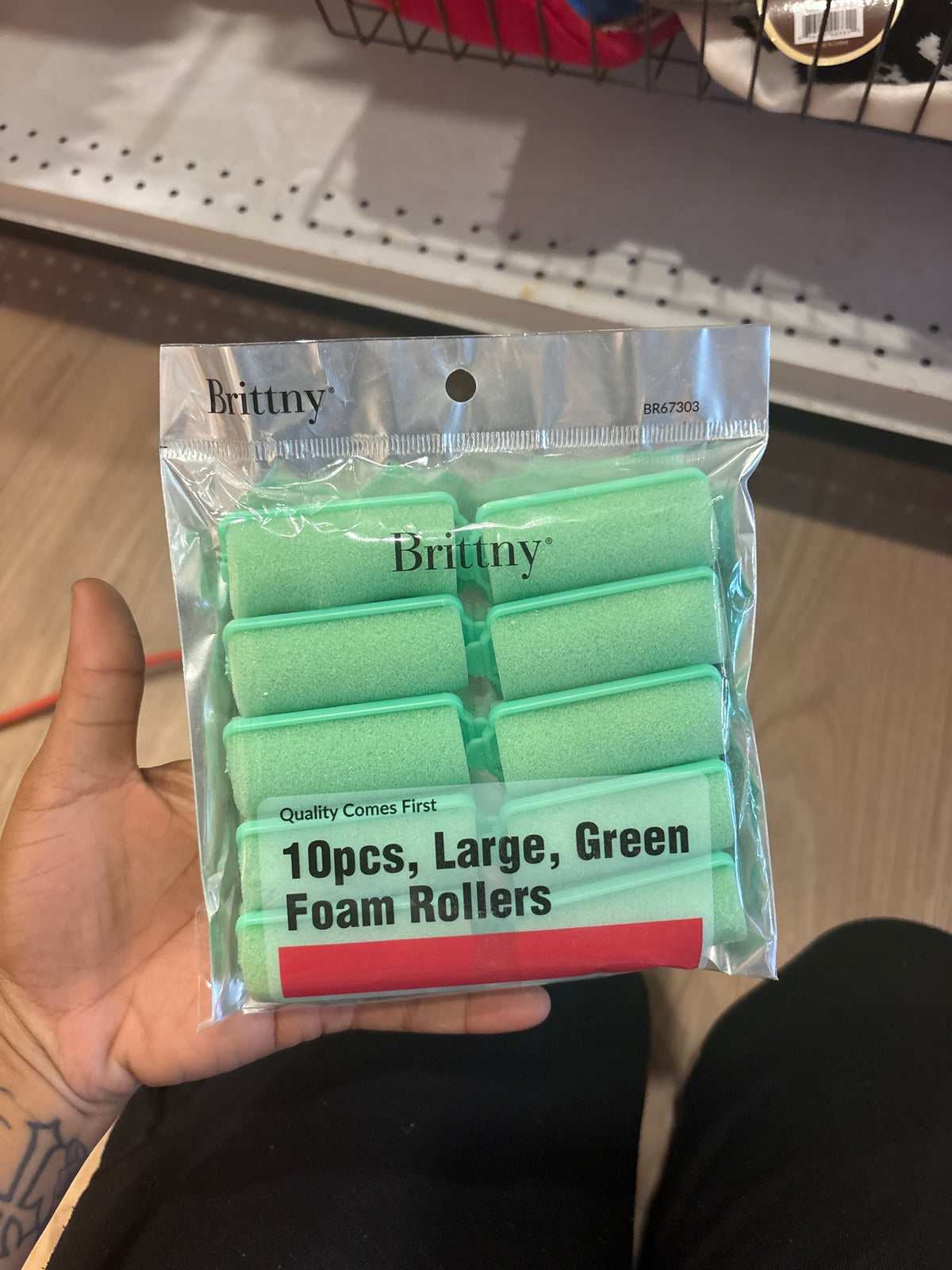 BRITTNY- 10pcs, Large, Green Foam Rollers