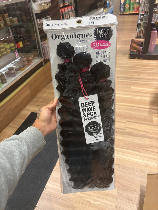 Shake-N-Go- Organique Deep Wave 3Pcs 24”26”28”-1B-