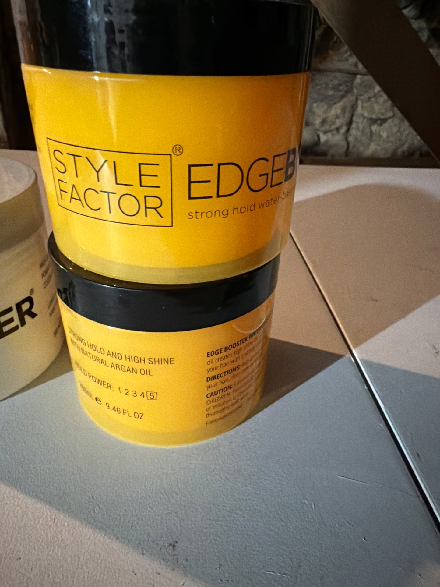 Style Factor Edge Booster Strong Hold Water-Based Pomade with Argan Oil 9.46 oz