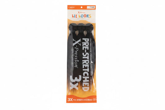 X-Pression Lil Looks 3X Pre-Stretched Braiding Hair – Color 2T1B/425