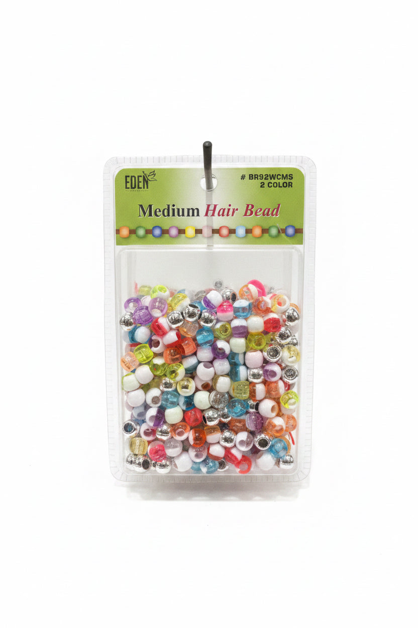 Eden 2 colored/sliver Medium Hair Beads