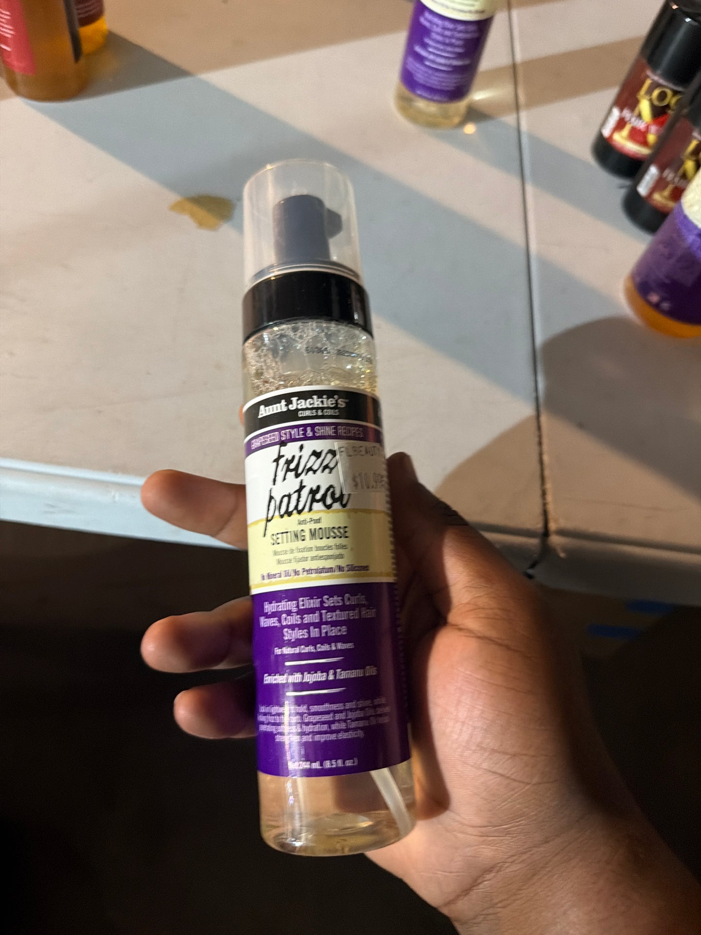 Aunt Jackie’s Grapeseed Style & Shine Recipes Frizz Patrol Setting Mousse – 5.5 oz