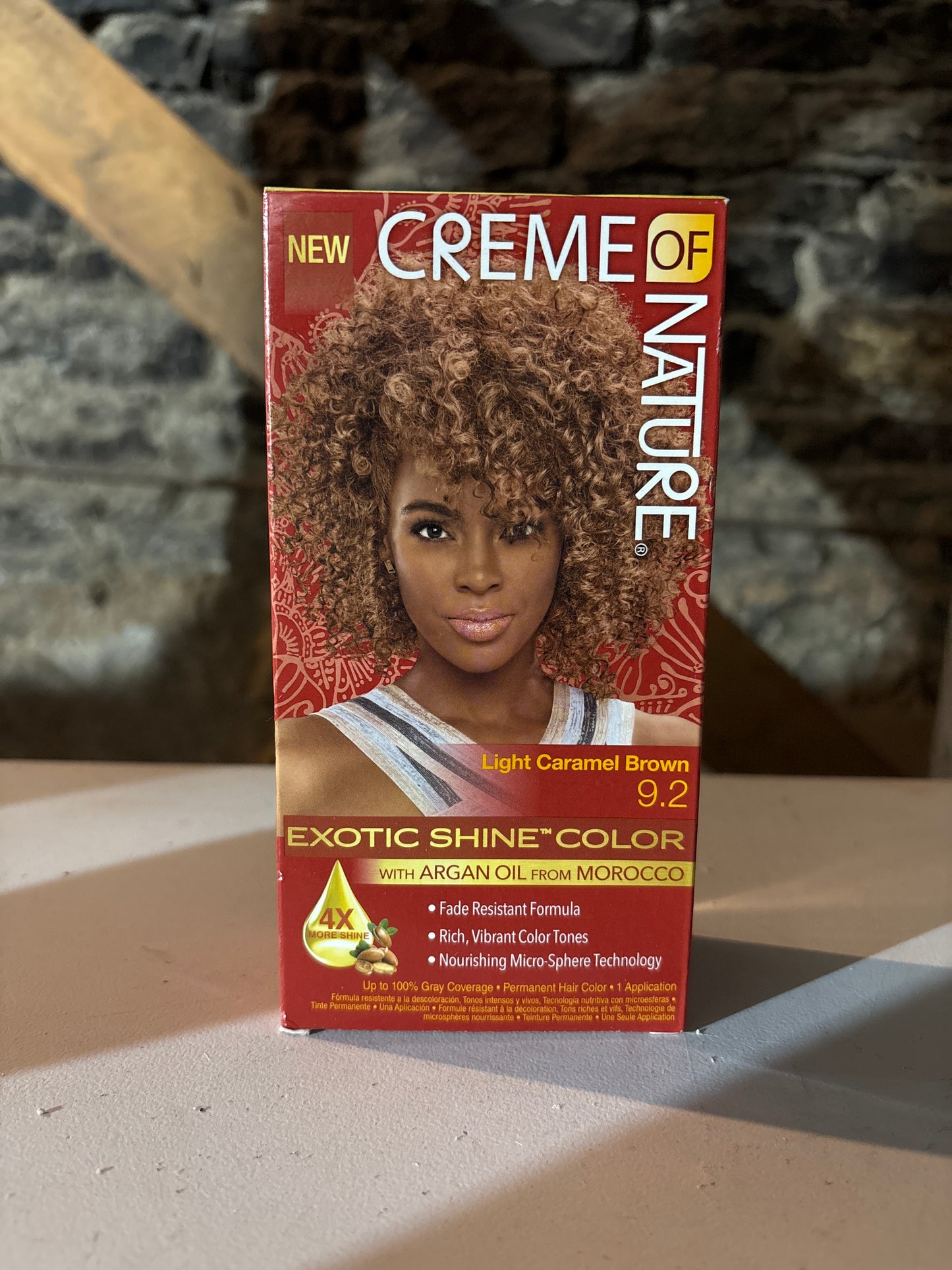 CRÈME OF NATURE- Exotic Shine Color w/ Argan Oil-Color Light Brown 9.2-