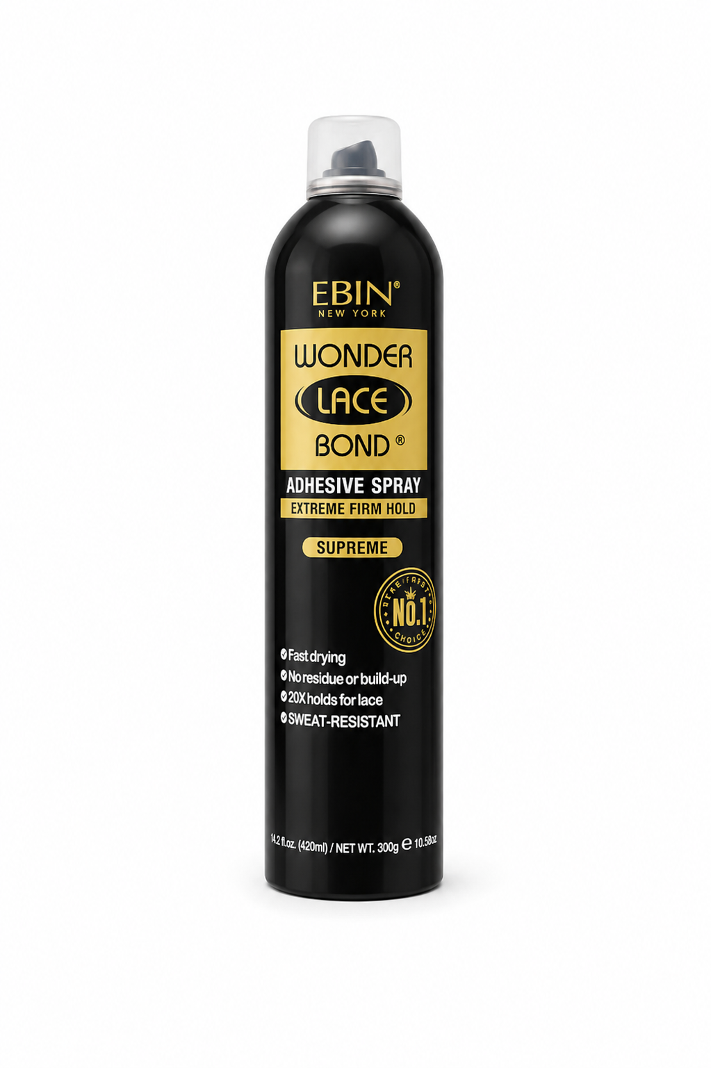 EBIN New York Wonder Lace Bond Adhesive Spray Supreme Extreme Firm Hold – 14.2 oz