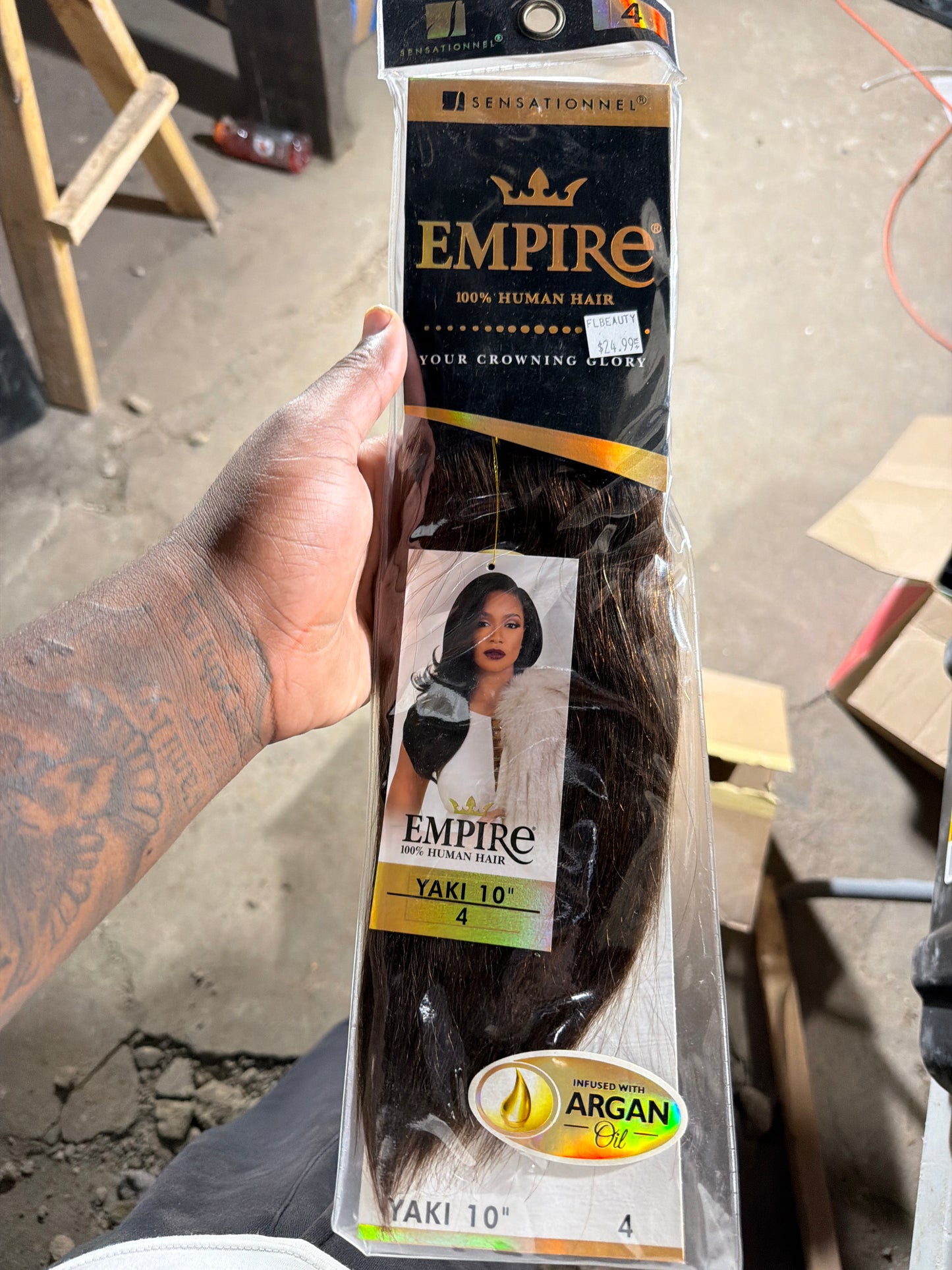 Empire 100% Human Hair Yaki 10” color 4