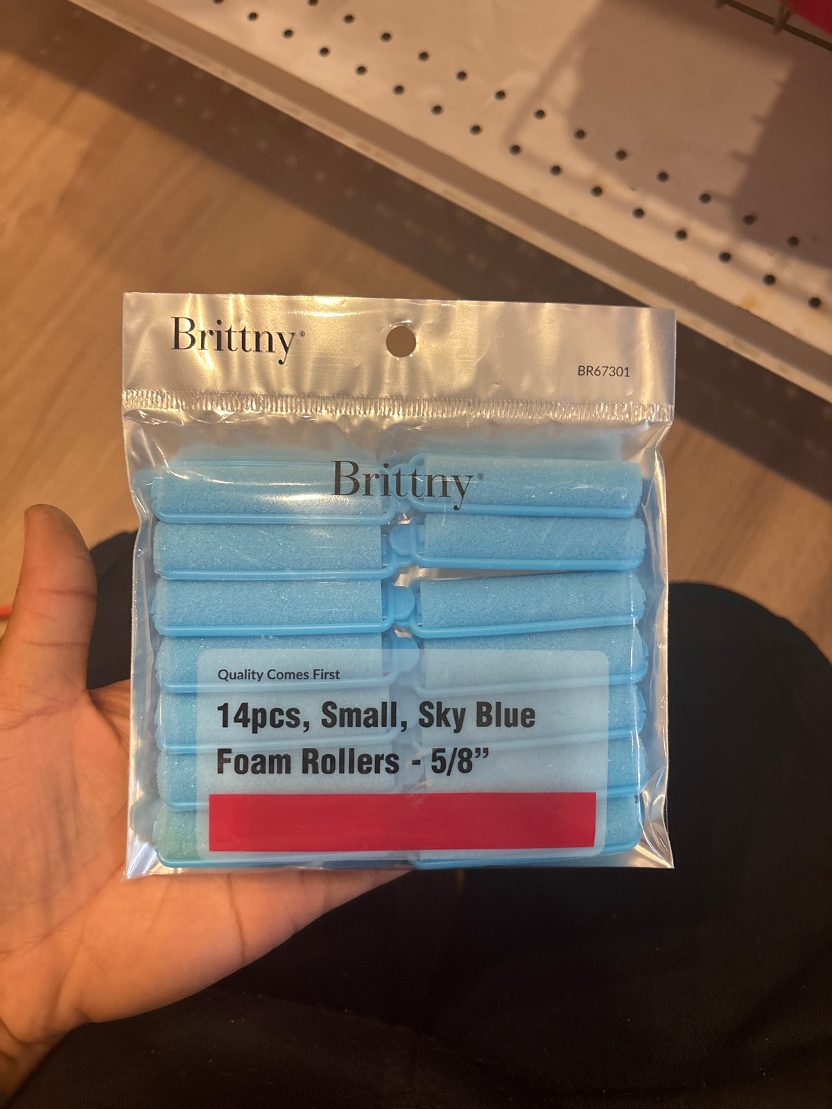 BRITTNY- 14pcs, Small, Sky Blue Foam Rollers- 5/8”