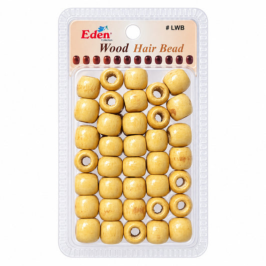 EDEN- Wood Hair Bead -color tan-