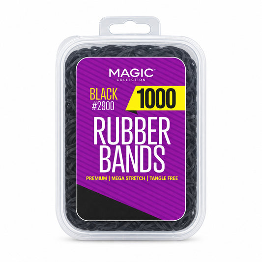 MAGIC COLLECTION- Black Rubber Bands 1000 cnt.