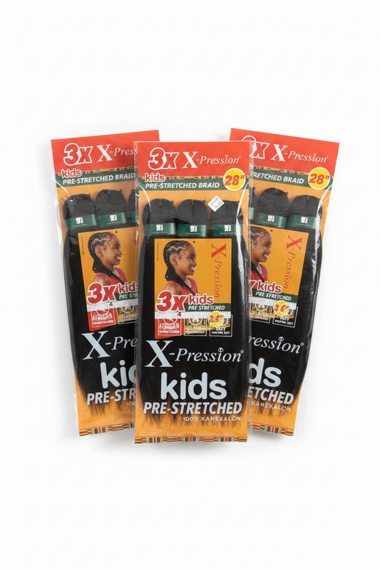 X-Pression Kids 3X Pre-Stretched Braid 28 Inch – #4