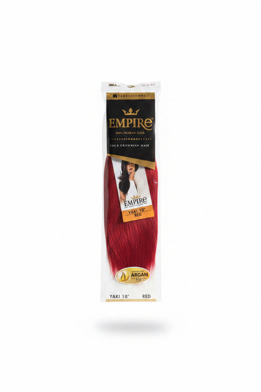 Empire 100% Human Hair Yaki 10” color red